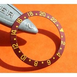 Rolex Vintage NOS Fat font tutone 16753 ,16758, 16750, 1675, 1675/8, 1675/3 GMT Master Brown Watch Bezel Serifs Insert part