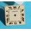 Cartier Vintage Cadran Panthere 17x17mm Crème Chiffres Romains de Montres ref 37837306