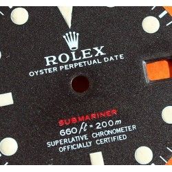 Vintage 1680 Rolex Cadran ROUGE SINGER Submariner Date tritium RED -MARK IV-