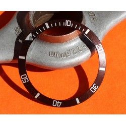 ♕♕ ROLEX RARE SUBMARINER INSERT DE LUNETTE MONTRES 5512, 1680, 5513, 1665 "BROWN" TROPICAL SLIM FONT VERSION ♕♕