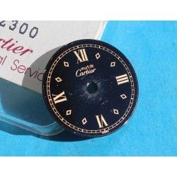 Authentique & Rare Cadran Noir Montre Dames Cartier MUST DE ronde Ø20.50mm ref VC100298