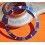 ROLEX RARE INSERT GRADUE LUNETTE BLEU MONTRE SUBMARINER DATE 16613, 16618, 16803, 16808 PERLE LUMINOVA