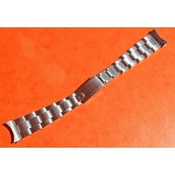 ♛RARE 1955 ROLEX "BIG LOGO" 19mm 7250 BRACELET RIVETS LINKS WITH FOLDED BUCKLE CLASP WATCH ♛