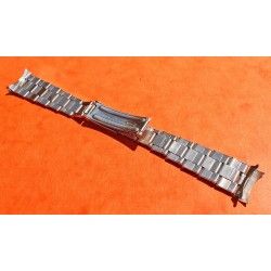 ♛RARE 1955 ROLEX "BIG LOGO" 19mm 7250 BRACELET RIVETS LINKS WITH FOLDED BUCKLE CLASP WATCH ♛