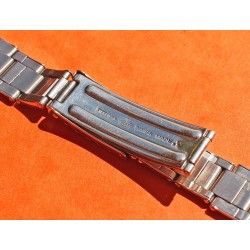 ♛RARE 1955 ROLEX "BIG LOGO" 19mm 7250 BRACELET RIVETS LINKS WITH FOLDED BUCKLE CLASP WATCH ♛