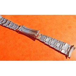 ♛RARE 1955 ROLEX "BIG LOGO" 19mm 7250 BRACELET RIVETS LINKS WITH FOLDED BUCKLE CLASP WATCH ♛