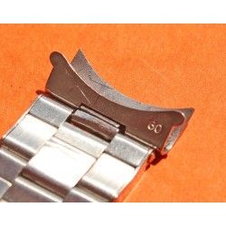 ♛RARE 1955 ROLEX "BIG LOGO" 19mm 7250 BRACELET RIVETS LINKS WITH FOLDED BUCKLE CLASP WATCH ♛