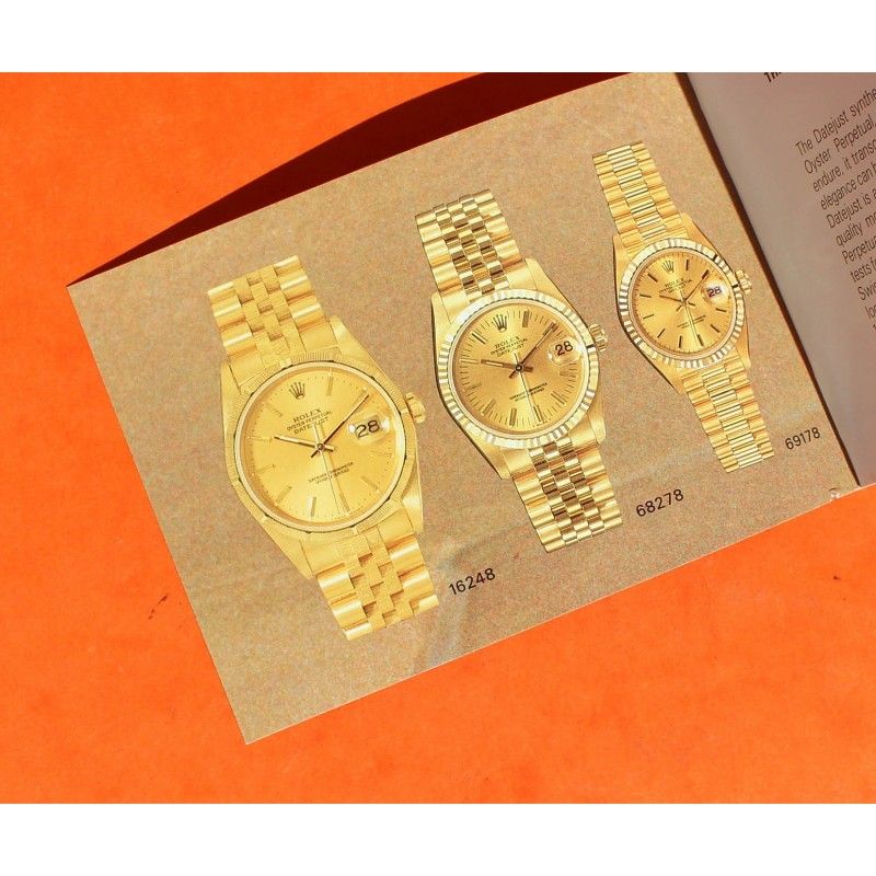 1989 BOOKLET MANUAL ROLEX DATEJUST 16014, 16253, 16078, 68278, 69173, 16253 & Lady Datejust English language