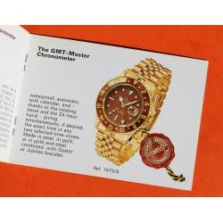 ROLEX VINTAGE & AUTHENTIQUE LIVRET GMT MASTER 1675, 1675/3, 1675/8, NOTICE, BOOKLET