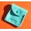 TIFFANY & Co TURQUOISE LUXURY SUEDE ENVELOPE SNAP JEWELRY POUCH BAG 2.5" x 2.5"