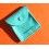 TIFFANY & Co TURQUOISE LUXURY SUEDE ENVELOPE SNAP JEWELRY POUCH BAG 2.5" x 2.5"