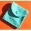 TIFFANY & Co TURQUOISE LUXURY SUEDE ENVELOPE SNAP JEWELRY POUCH BAG 2.5" x 2.5"