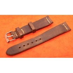 Vintage genuine wild leather 20mm brown chocolate watch strap band handmade bracelet Rolex 5508, 6536, 6538, 6542, 5512 PCG