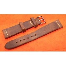 Vintage genuine wild leather 20mm brown chocolate watch strap band handmade bracelet Rolex 5508, 6536, 6538, 6542, 5512 PCG