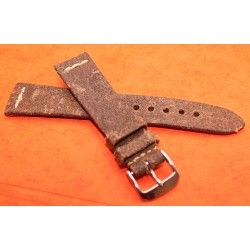 Vintage genuine wild leather 20mm brown chocolate watch strap band handmade bracelet Rolex 5508, 6536, 6538, 6542, 5512 PCG