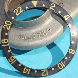 Rolex Vintage Faded Tutone 16753 ,16758, 16750, 1675, 1675/8, 1675/3 GMT Master 18k Black & gold color Watch Bezel Insert part