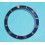 ROLEX RARE INSERT GRADUE LUNETTE BLEU MONTRE SUBMARINER DATE 16613, 16618, 16803, 16808 PERLE LUMINOVA