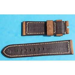 Original PANERAI manufactured OFFICINE LEATHER STRAP BEIGE COLOR 24mm STRAP WATCHES RADIOMIR, LUMINOR, MARINA