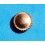 VINTAGE WRIST WATCH PART SCREW CROWN GOLD PLATED YELLOW Ø6mm 