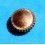 VINTAGE WRIST WATCH PART SCREW CROWN GOLD PLATED YELLOW Ø6mm 