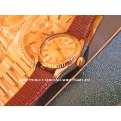 LADIES ROLEX DATE 6917 18k GOLD & STAINLESS STEEL WRIST WATCH VINTAGE 1982