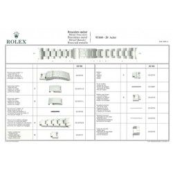 ROLEX 93160 PARTIE BRACELET MAILLONS ACIER BLINDE S.E.L MONTRE SEA-DWELLER 20mm Sd 16660, 16600