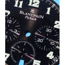 Blancpain Leman Flyback Chronograph Cadran montres couleur noir chiffres arabes Cal F185