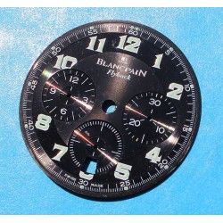 Blancpain Leman Flyback Chronograph Cadran montres couleur noir chiffres arabes Cal F185