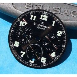 Blancpain Leman Flyback Chronograph Cadran montres couleur noir chiffres arabes Cal F185