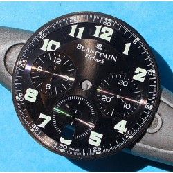 Blancpain Leman Flyback Chronograph Cadran montres couleur noir chiffres arabes Cal F185