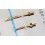 ROLEX 60's GENUINE WATCH HANDS WIDE BOY GOLD WATCH PARTS DATEJUST 1601,1600,1603,1608