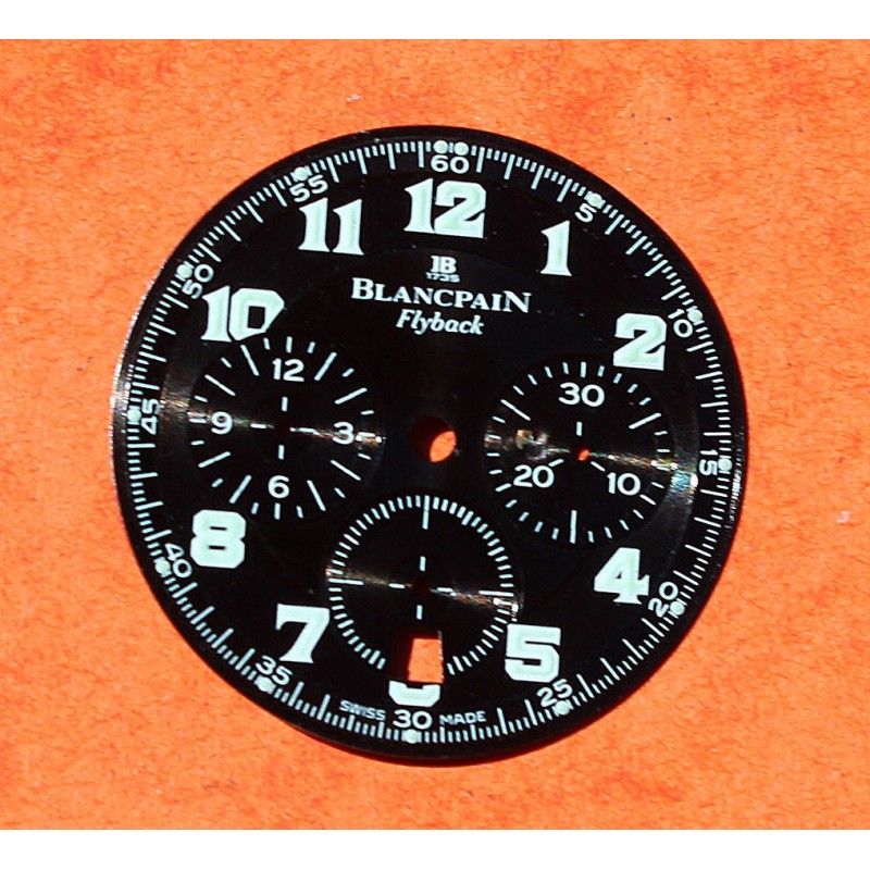 Blancpain Leman Flyback Chronograph Watch part Arabics Black Dial auto Cal F185