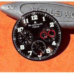 Blancpain Leman Flyback Chronograph Cadran montres couleur noir chiffres arabes Cal F185