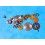 Lot Fourniture horlogère montres roues, pignons, axe de calibres, mouvements montres
