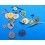 Lot Fourniture horlogère montres roues, pignons, tiges de couronne, mouvements montres