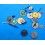 Lot Fourniture horlogère montres roues, pignons, tiges de couronne, mouvements montres