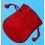 Original CARTIER Watches jewellers Rounded Suede red velvet pouch bag traveler's
