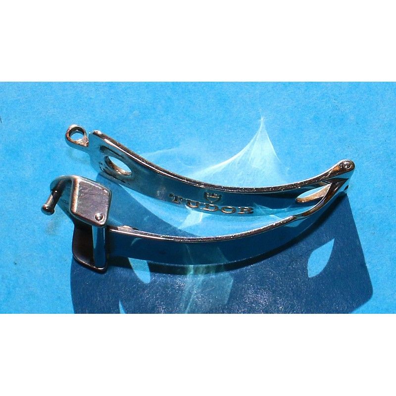 TUDOR Rare stainless steel deployment buckle clasp leather