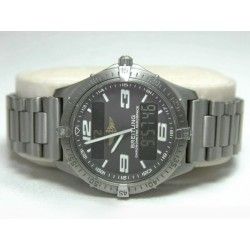 Breitling Rare Cadran Gris Quartz Montres Aerospace Ref E65062 de 1998