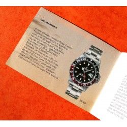 VINTAGE COLLECTOR 1984 LIVRET ROLEX GMT MASTER 16750, 16758, 16753, 16760 BOOKLET, MANUEL, MODE D'EMPLOI 