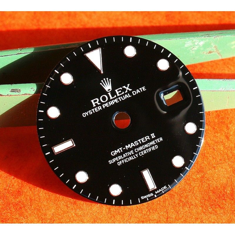 ♕ROLEX♕ Vintage 16760, 16710 cadran noir brillant Luminova montres GMT MASTER II cal auto 3175 