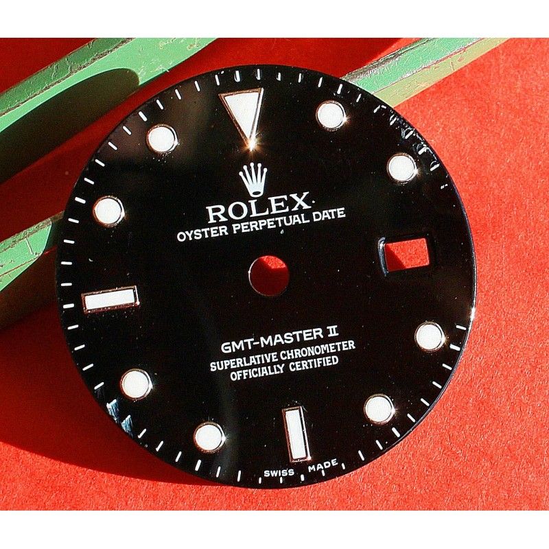 ♕ROLEX♕ Vintage 16760, 16710 cadran noir brillant Luminova montres GMT MASTER II cal auto 3175 