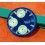 Breitling Original Cadran Bleu & or Montres Chronograph Chronomat Or jaune & Acier Ref D13352