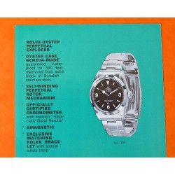 VINTAGE 1966 Rolex Brochure for EXPLORER MODEL 1016  EXTREMELY RARE COLLECTIBLE GOODIE 