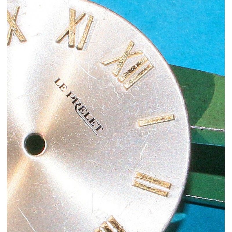 Rare Horology Vintage spare LE PRELET Silver Metal Watch dial part for sale Rare Horology Vintage spare LE PRELET Silver Metal Watch dial part for sale