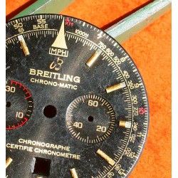 BREITLING BLACK NAVITIMER CHRONO-MATIC VINTAGE WATCH PART YELLOW GOLD DIAL ref K41350