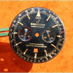 BREITLING BLACK NAVITIMER CHRONO-MATIC VINTAGE WATCH PART YELLOW GOLD DIAL ref K41350