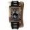 Bvlgari Cadran Noir montres Quartz Rettangolo RTC49S Chronograph acier Ref J 14349