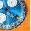 Breitling D13022 Genuine & Rare Watch part Old Navitimer Blue Dial CHRONOGRAPH