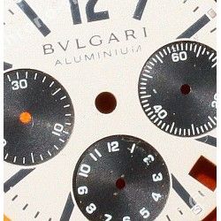 BULGARI RARE SILVER WATCH CHRONOGRAPH TUTONE DIAGONO ALUMINIUM SERIAL REF AC38TAVD SLN